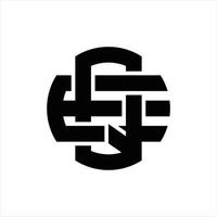 QE Logo monogram design template vector