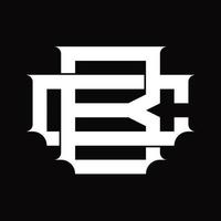 CB Logo monogram with vintage overlapping linked style design template vector