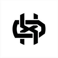 plantilla de diseño de monograma de logotipo xd vector