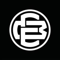 plantilla de diseño de monograma de logotipo eb vector