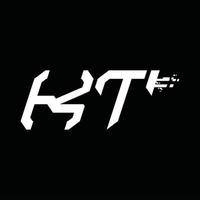 plantilla de diseño de tecnología de velocidad abstracta de monograma de logotipo kt vector