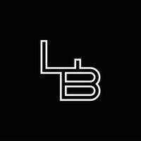 LB Logo monogram with line style design template vector