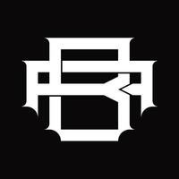 AB Logo monogram with vintage overlapping linked style design template vector