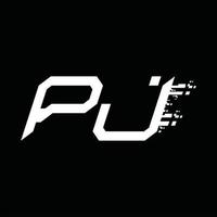 PJ Logo monogram abstract speed technology design template vector