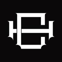 HC Logo monogram with vintage overlapping linked style design template vector