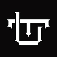 TL Logo monogram with vintage overlapping linked style design template vector