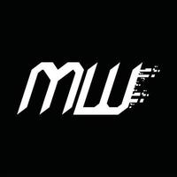 MW Logo monogram abstract speed technology design template vector