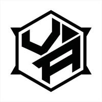 VA Logo monogram design template vector