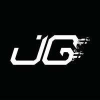 JG Logo monogram abstract speed technology design template vector