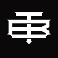 BT Logo monogram with vintage overlapping linked style design template vector
