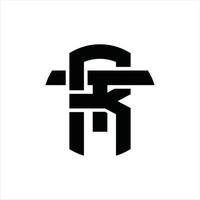 RT Logo monogram design template vector