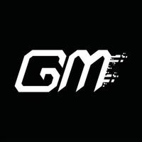 GM Logo monogram abstract speed technology design template vector