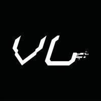 VL Logo monogram abstract speed technology design template vector