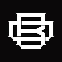 OB Logo monogram with vintage overlapping linked style design template vector