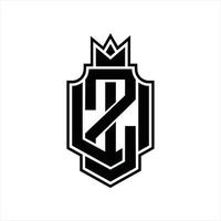 ZW Logo monogram design template vector