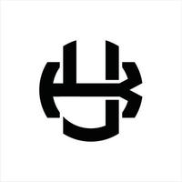 plantilla de diseño de monograma de logotipo yk vector