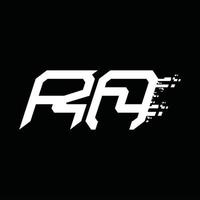 RA Logo monogram abstract speed technology design template vector