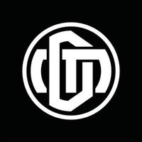 DM Logo monogram design template vector