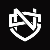 NS Logo monogram vintage design template vector