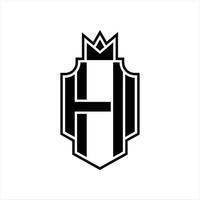 plantilla de diseño de monograma de logotipo hh vector