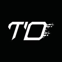 TD Logo monogram abstract speed technology design template vector