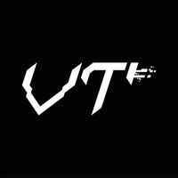 plantilla de diseño de tecnología de velocidad abstracta de monograma de logotipo vt vector