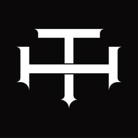 HT Logo monogram with vintage overlapping linked style design template vector