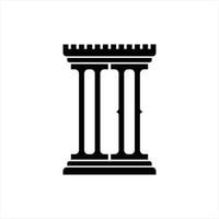 OO Logo monogram with pillar shape design template vector