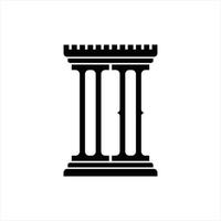 OO Logo monogram with pillar shape design template vector