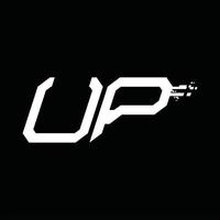 UP Logo monogram abstract speed technology design template vector