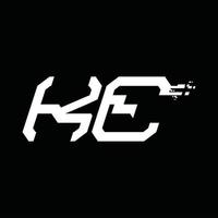 KE Logo monogram abstract speed technology design template vector