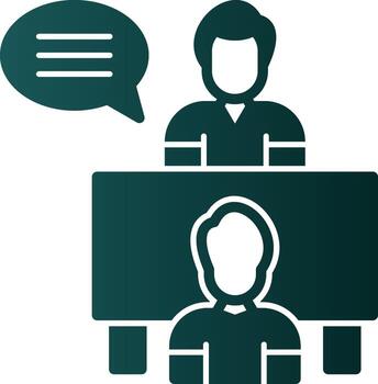 Interview Vector Icon Design