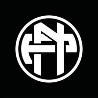 NP Logo monogram design template vector