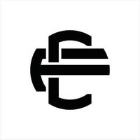 plantilla de diseño de monograma de logotipo cf vector