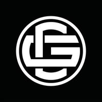 CG Logo monogram design template vector