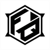 FQ Logo monogram design template vector
