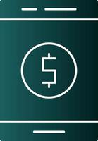 diseño de icono de vector de dinero en línea