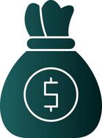 Money Bag Vector Icon Design