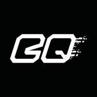 BQ Logo monogram abstract speed technology design template vector