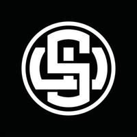 SW Logo monogram design template vector