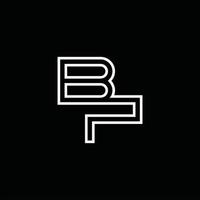 BP Logo monogram with line style design template vector