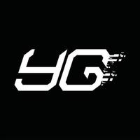 YG Logo monogram abstract speed technology design template vector