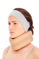 Woman with neck pain photo