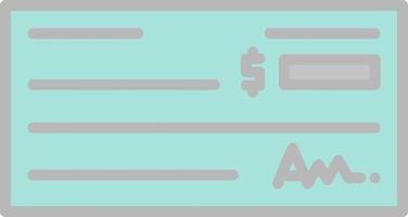 Bank Check Vector Icon Design