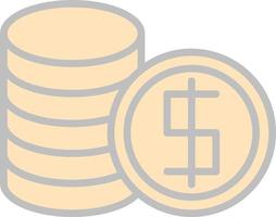 Dollar Coin Vector Icon Design