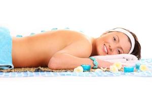 Woman doing spa treatment photo