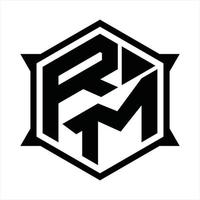 RM Logo monogram design template vector