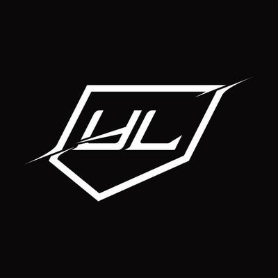 Yl y l black and white lines letter logo design Vector Image