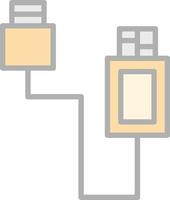 Usb Cable Vector Icon Design