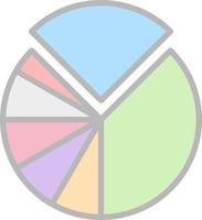 Pie Chart Vector Icon Design